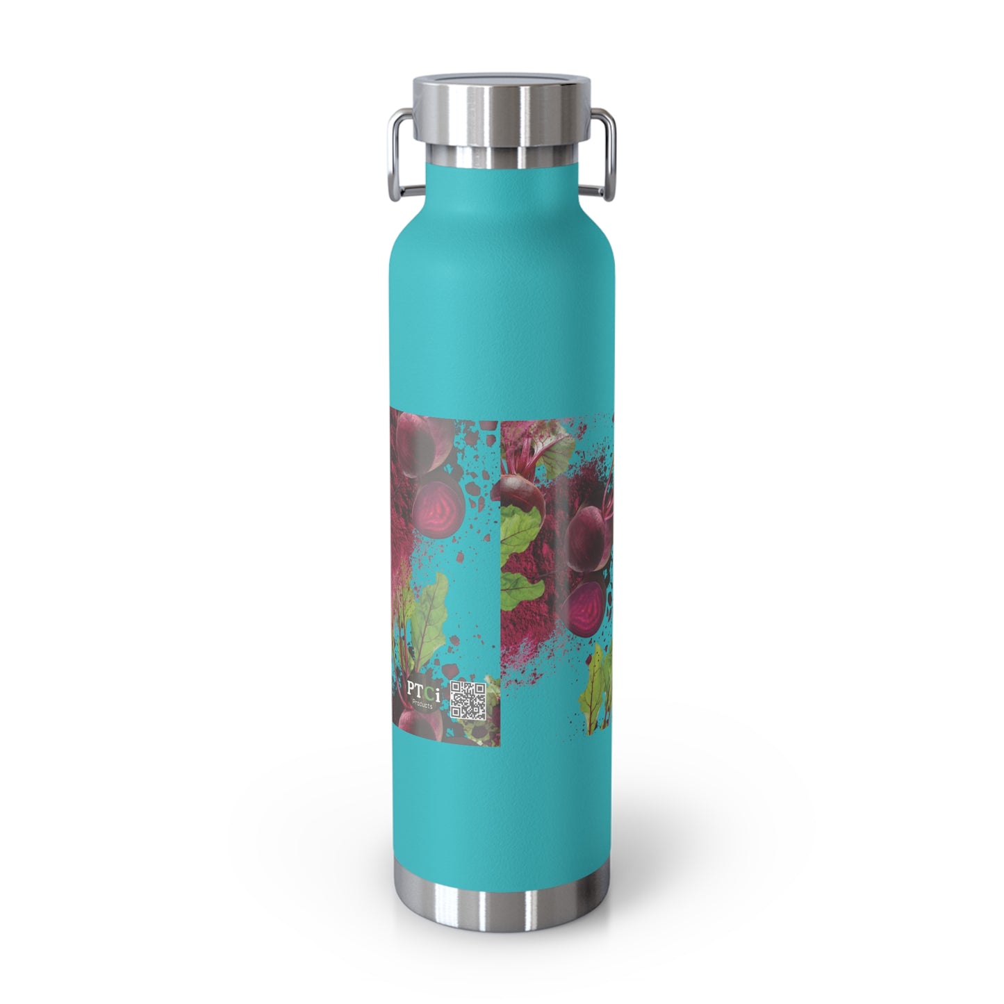 Insulated Water Bottle – 'Beetroot' Botanical Copper Vacuum 22oz