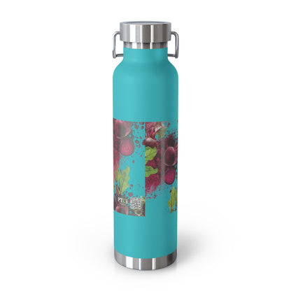 Insulated Water Bottle – 'Beetroot' Botanical Copper Vacuum 22oz