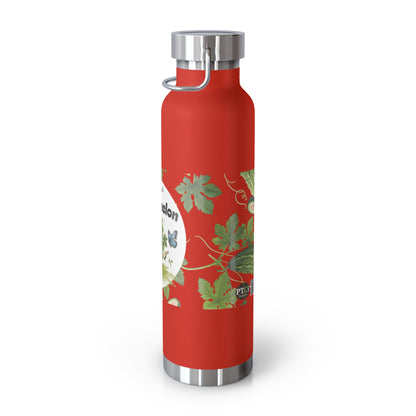 Insulated Water Bottle – 'Bitter Melon' Botanical Copper Vacuum 22oz