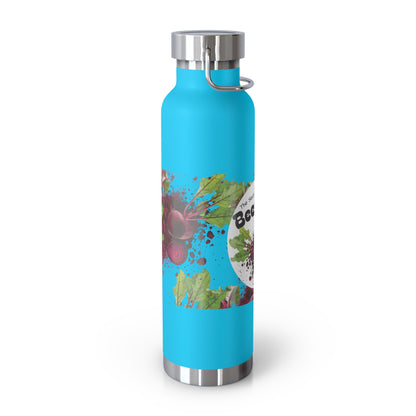 Insulated Water Bottle – 'Beetroot' Botanical Copper Vacuum 22oz