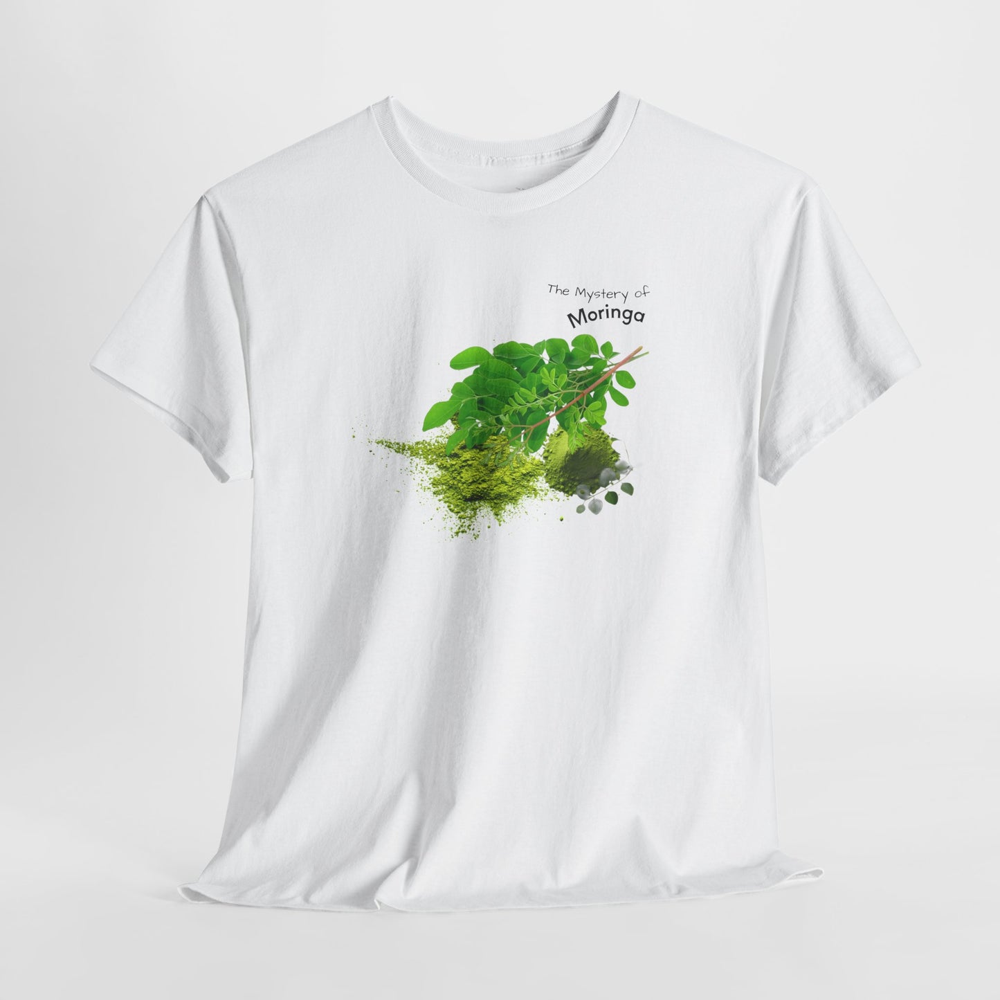 Moringa Tee ( Simple )  - The Mystery of Moringa Powder Unisex Heavy Cotton Shirt
