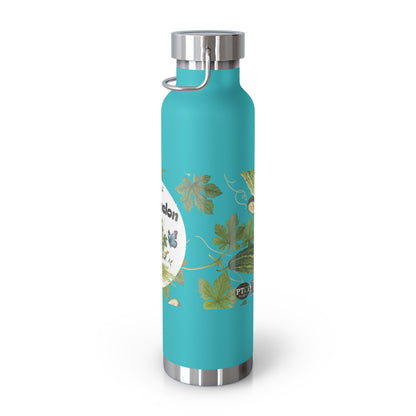 Insulated Water Bottle – 'Bitter Melon' Botanical Copper Vacuum 22oz