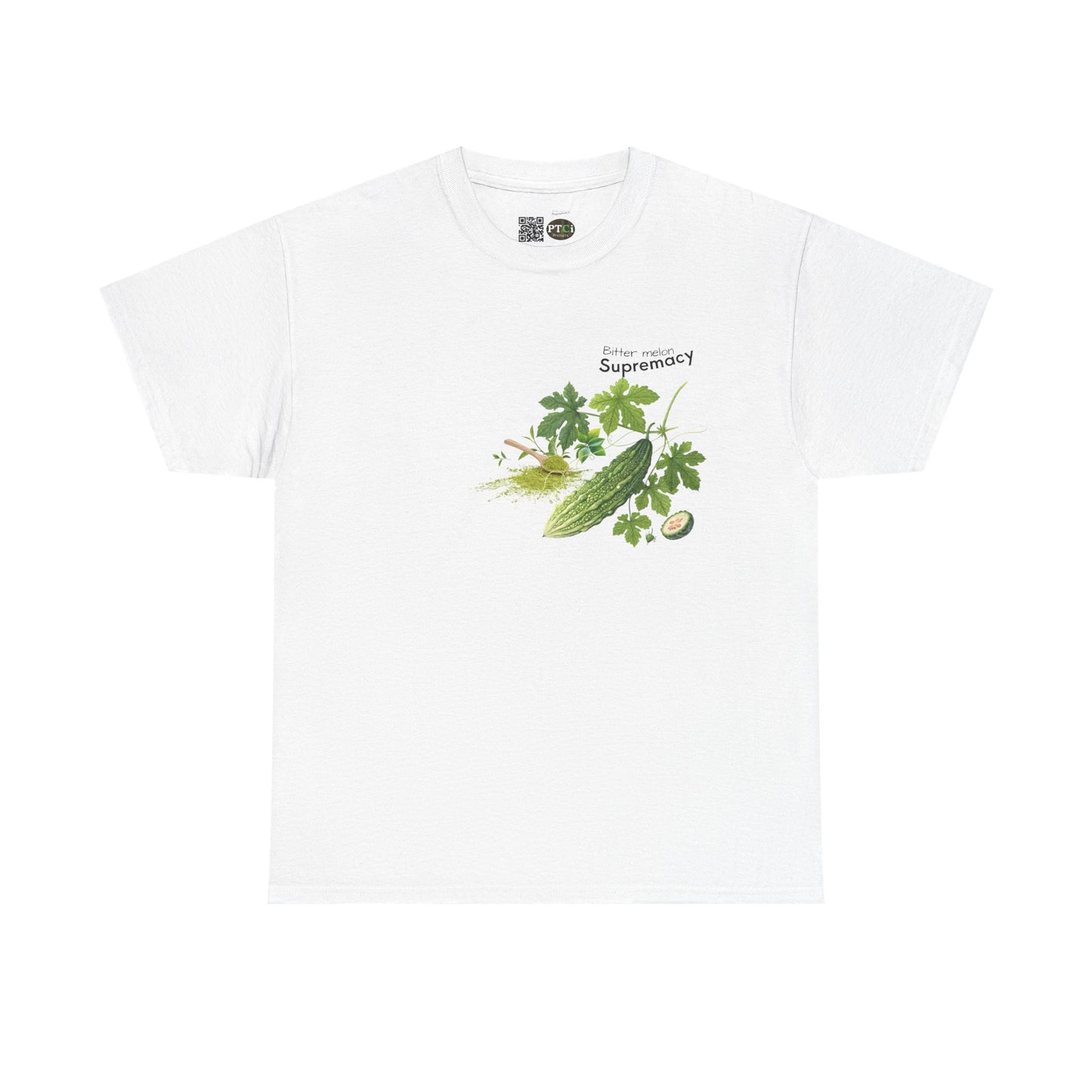 Bitter Melon Tee  ( Simple )- The Wonders of Bitter melon Powder Unisex Heavy Cotton Shirt
