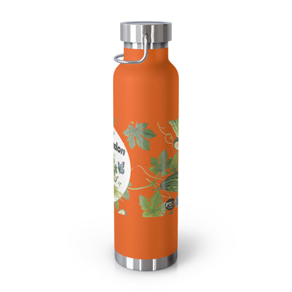 Insulated Water Bottle – 'Bitter Melon' Botanical Copper Vacuum 22oz