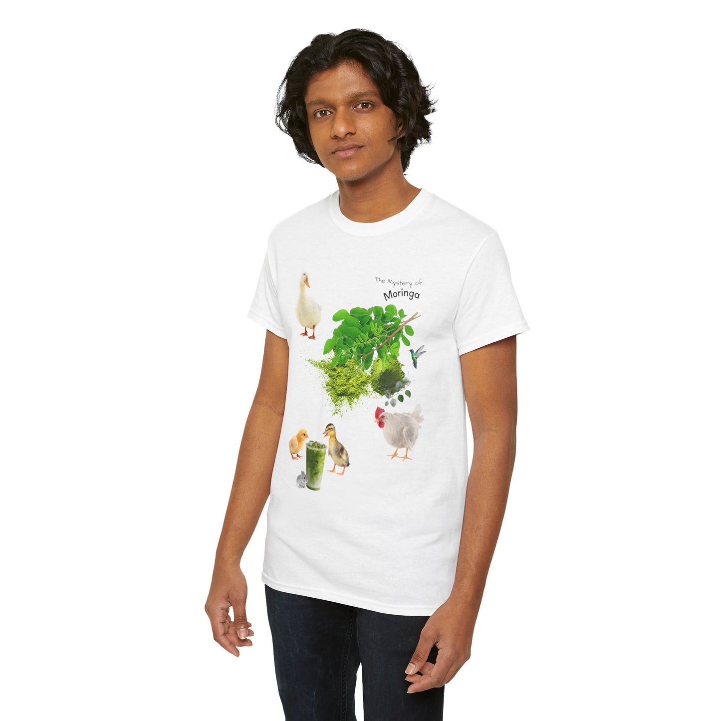 Moringa Tee - The Mystery of Moringa Powder Unisex Heavy Cotton Shirt