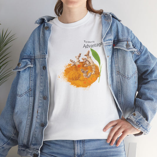 Turmeric Tee ( Simple ) - The Advantage of Turmeric Powder Unisex Heavy Cotton Shirt