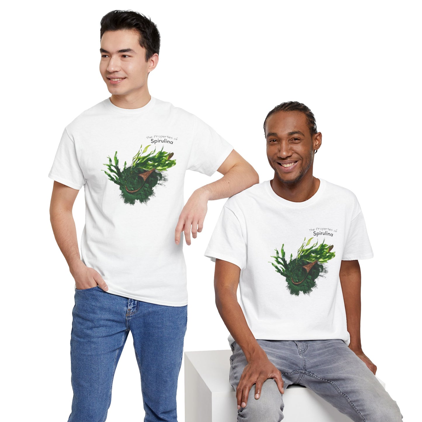 Spirulina Tee ( Simple ) - The Wonders of Spirulina Powder Unisex Heavy Cotton Shirt