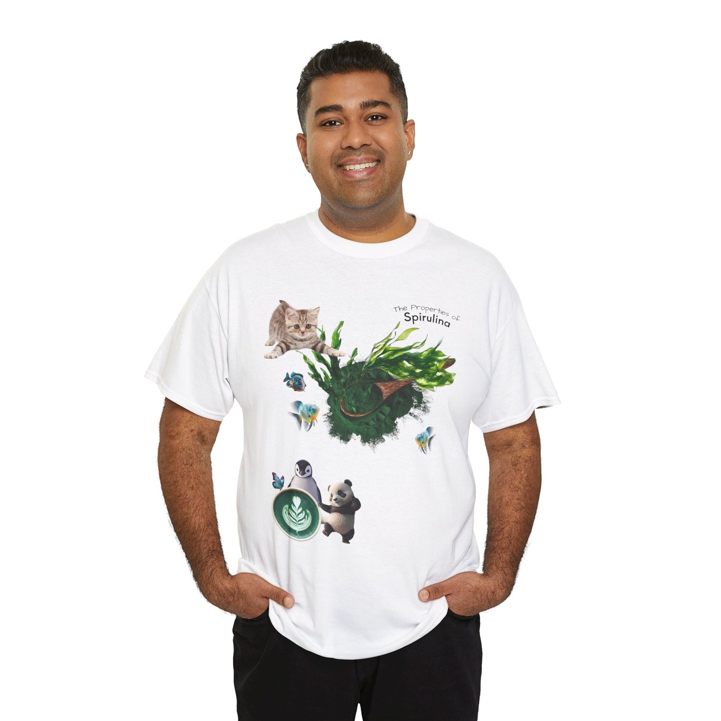 Spirulina Tee - The Properties of Spirulina Powder Unisex Heavy Cotton Shirt