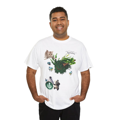 Spirulina Tee - The Properties of Spirulina Powder Unisex Heavy Cotton Shirt