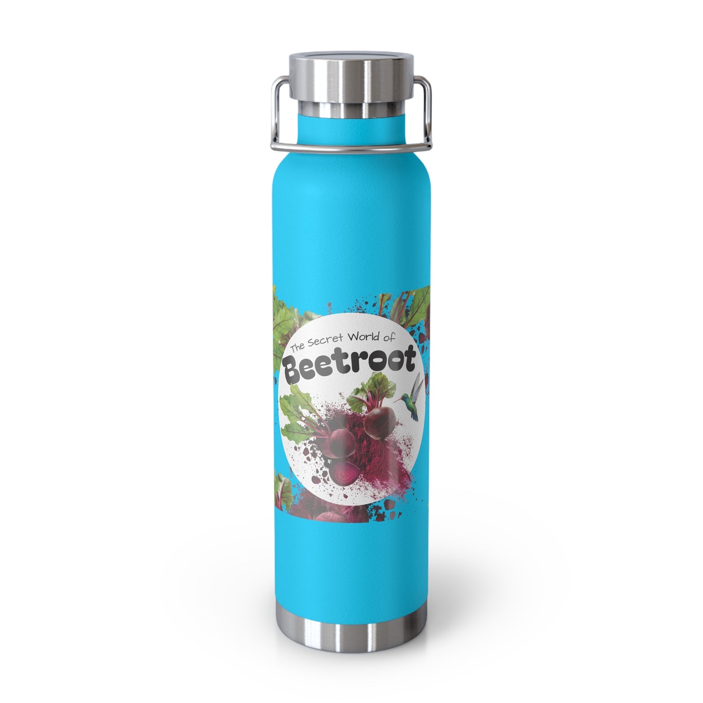 Insulated Water Bottle – 'Beetroot' Botanical Copper Vacuum 22oz