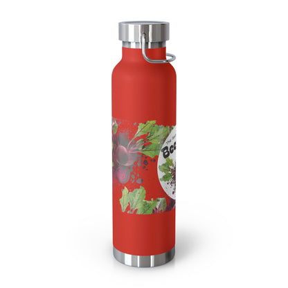 Insulated Water Bottle – 'Beetroot' Botanical Copper Vacuum 22oz