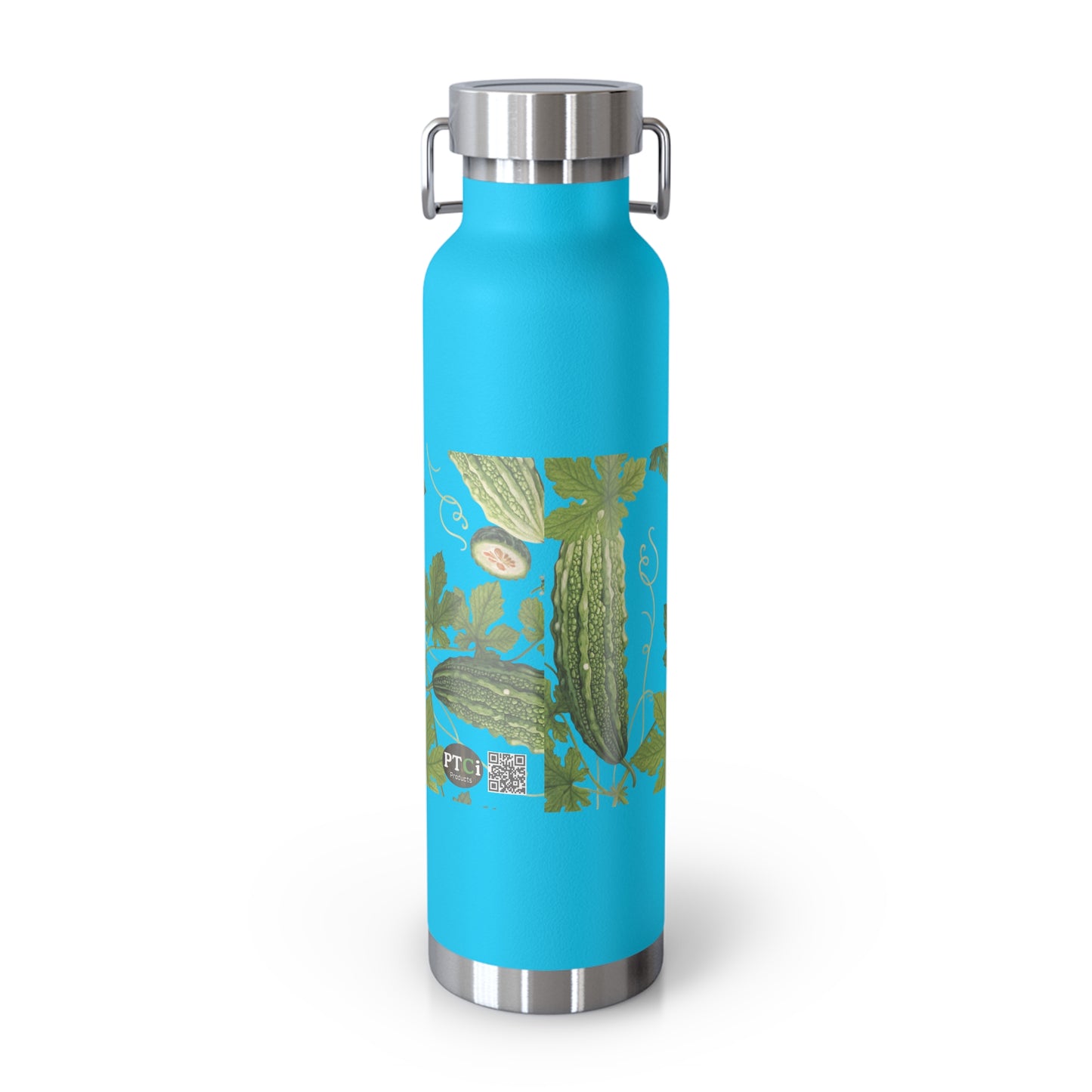 Insulated Water Bottle – 'Bitter Melon' Botanical Copper Vacuum 22oz