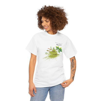 Matcha Tee  ( Simple )- The Wonders of Matcha Powder Unisex Heavy Cotton Shirt
