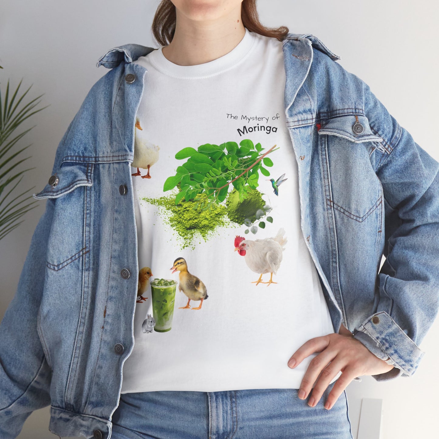 Moringa Tee - The Mystery of Moringa Powder Unisex Heavy Cotton Shirt