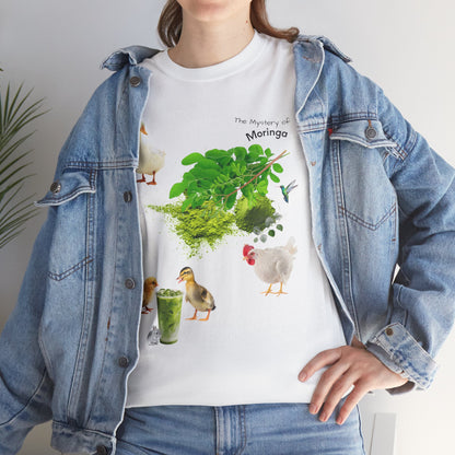 Moringa Tee - The Mystery of Moringa Powder Unisex Heavy Cotton Shirt