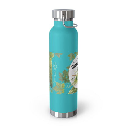 Insulated Water Bottle – 'Bitter Melon' Botanical Copper Vacuum 22oz
