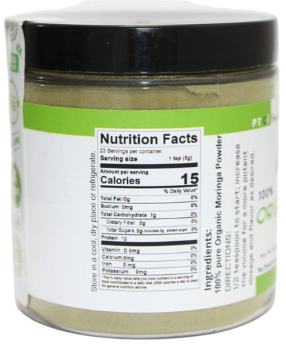 100% ORGANIC MORINGA POWDER - 4 oz