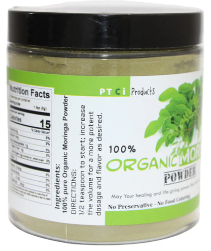 100% ORGANIC MORINGA POWDER - 4 oz