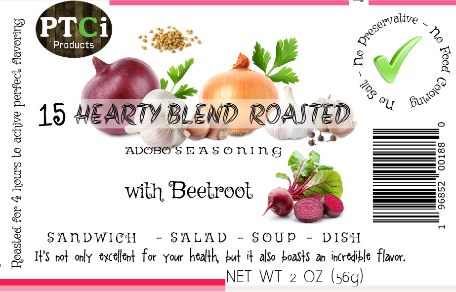 15 Hearty blend roasted adobo seasoning ( 2oz ) -  With BEETROOT 100% organic