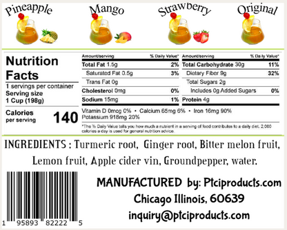 The Good Cocktail  fresh with pulp ( 7oz )  - 100% all natural with Mango