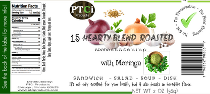 15 Hearty blend roasted adobo seasoning ( 2oz ) -  With ORGANIC MORINGA