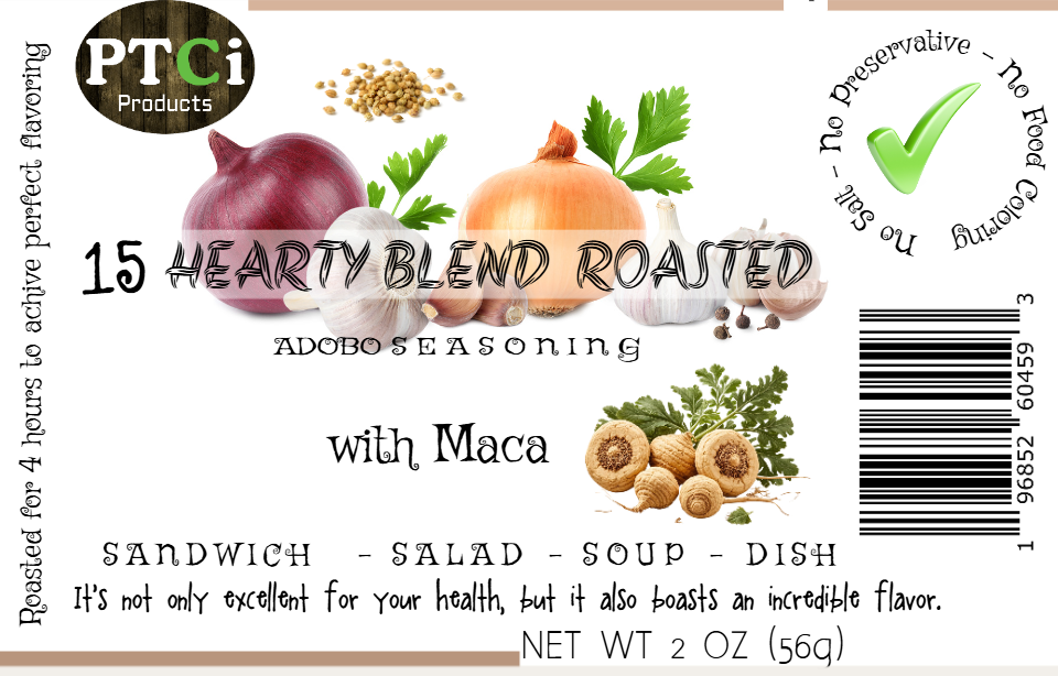 15 Hearty blend roasted adobo seasoning ( 2oz ) -  With MACA 100% organic